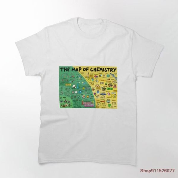 

men's t-shirts the map of chemistry black tshirt men t shirt cotton summer fashion t-shirt euro size, White;black
