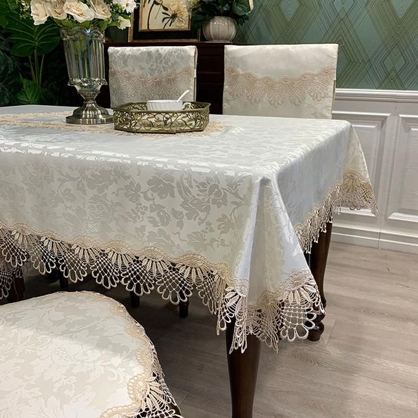 

table cloth rectangle dinning tablecloth luxury embroidery lace round cover flower elegant hollow out flag towels