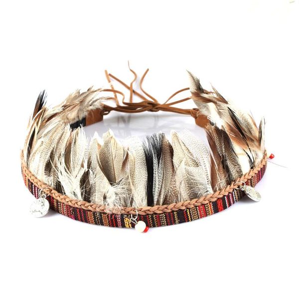 

cowboy western beaded hatband handmade feather men women beadwork ethnic flair outdoor hats, Black;white