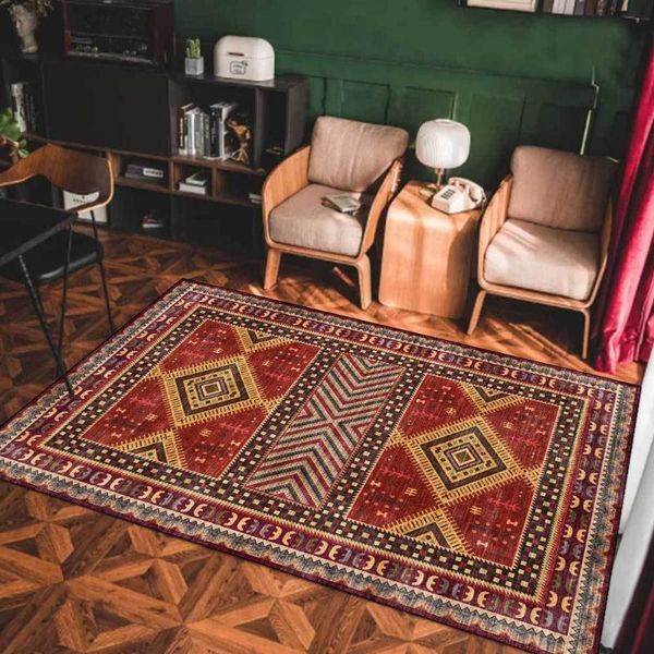 

carpets geometric vintage persian carpet for living room ethnic non-slip area rugs absorbent customize gypsy home decoration salon mat