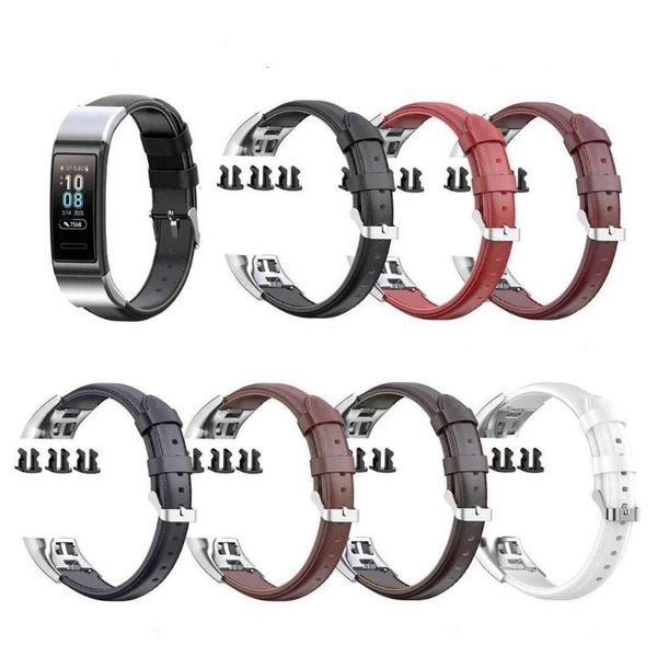 

watch bands retro leather watchband for huawei band 3 / pro 4 wristband replacement business fashion strap bracelet, Black;brown