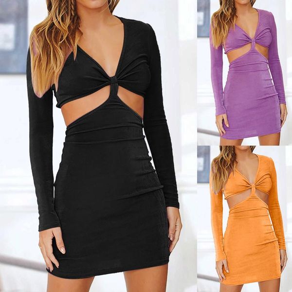

casual dresses beach dress women two piece set club outfits solid color long sleeve crop and mini skirts bodycon summer, Black;gray