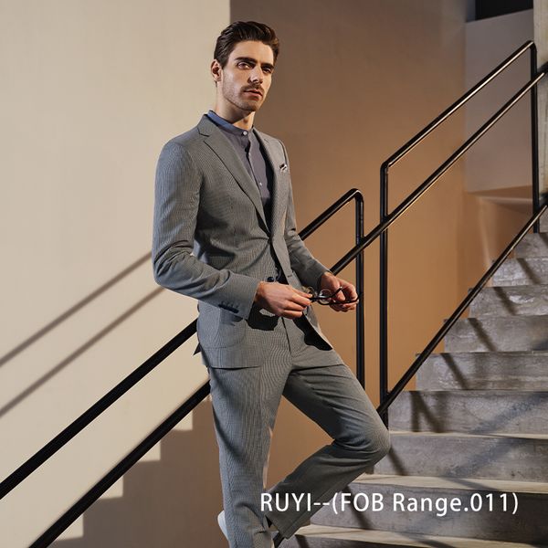 

half canvas suit(double pants & vest) --(fob range.011) - mtm men's suit series, White;black