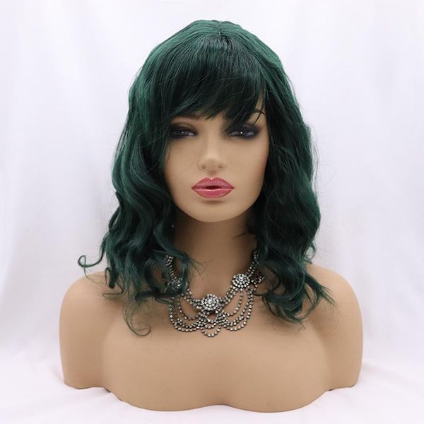 

short synthetic lace front wig curly bob cosplay frontal colored hair glueless lolita highlight straight wigs for black women1