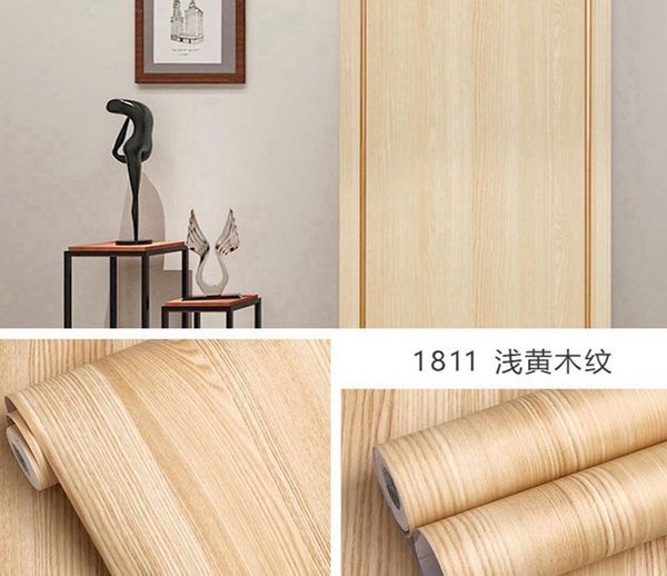 

wall stickers 5m waterproof pvc vinly wood texture self-adhesive decoration sticker papers for furniture room decor aesthetic