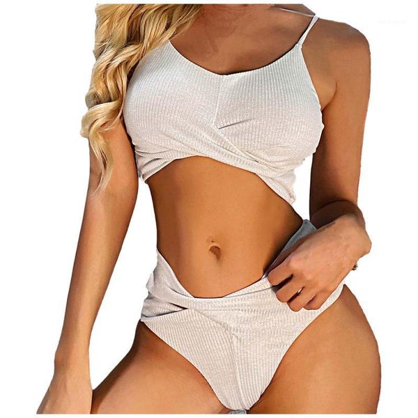 

solid color underwear micro bikini sets summer 2021 casual two pieces high waist swimwear separate swimsuits setst women's, White;black