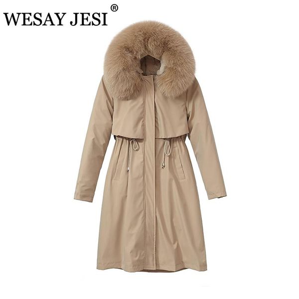 

women's down & parkas wesay jesi winter jacket thick fleece hooded loose warm commuter coat women clothes solid color liner outwear, Black