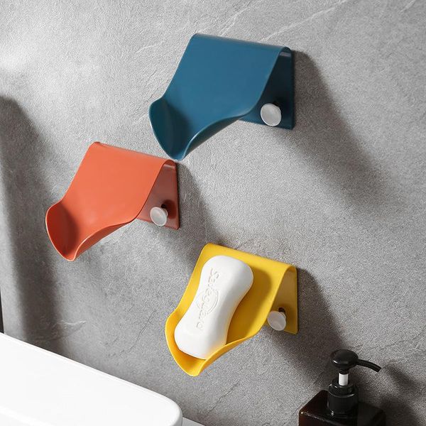 

bathroom soap box seamless wall-mounted dish holder drainage storage rack hole-accessories dishes