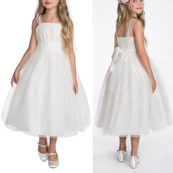 

flower girl dresses for weddings strapless chiffon lace kids formal gowns arrival toddler girls pageant gown evening party girldress, White;blue