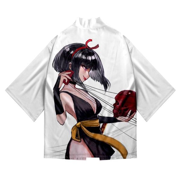 

men's t-shirts creative anime print inuyasha kimono men/women fashion harajuku style yukata t shirt 3d casual japanese, White;black
