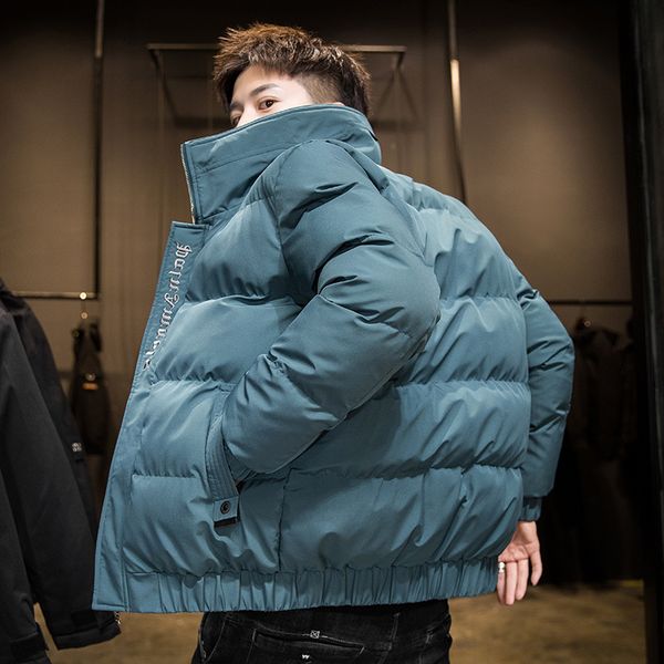 

cotton padded jacket men's 2020 winter thickened korean down trend cotton leisure handsome, Black