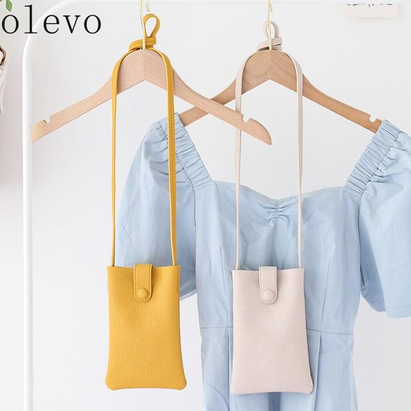 

evening bags ins casual vertical mini mobile phone bag japanese small fresh pure color single shoulder simple pu messenger