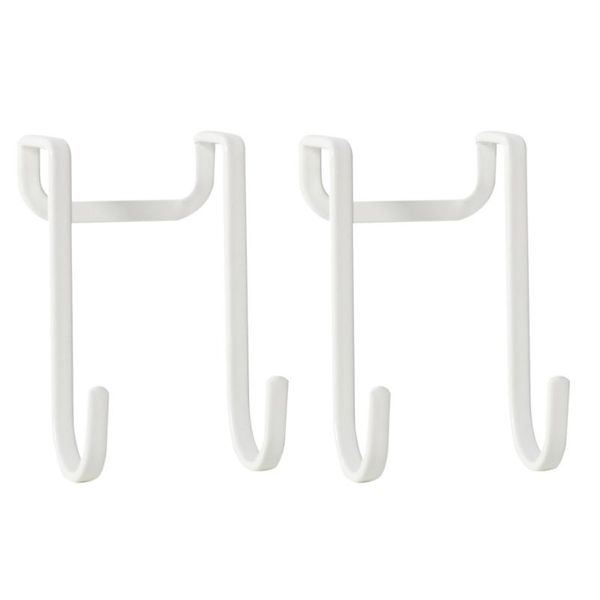 

hooks & rails 2 pcs iron door sturdy cupboard coat hanging storage