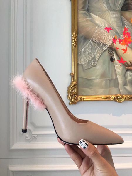 

2021 fashion women shoes pumps casual sandals designer leather spikes slingback high heels designers luxury slides shoess with logo and box, Black