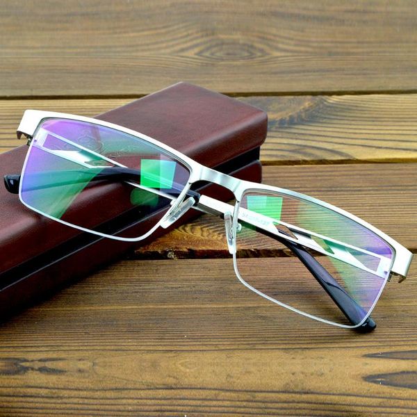 

sunglasses executive office style half-rim full al-mg alloy reading glasses for men with pu case +0.75 +1 +1.25 +1.5 +1.75 +2 +2.5 to +4, White;black