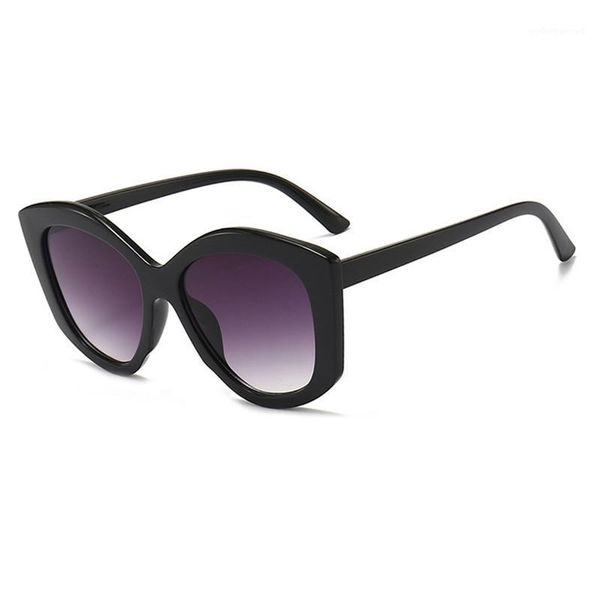 

sunglasses eyewear personality irregular female cat eye big frame 2021 women fashion retro sun glasses concave shape, White;black