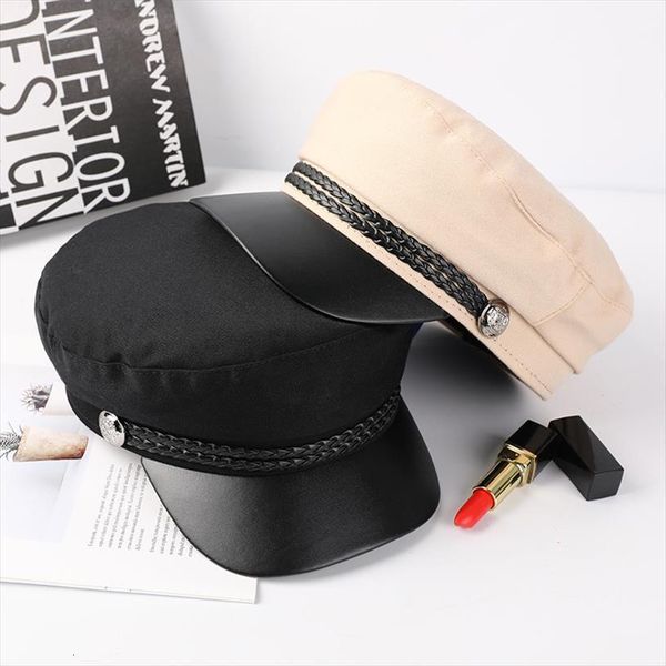 

Winter Hats For Women Military Cap Vintage Cotton Wool Beret Gorras Planas Snapback Caps Female Casquette Ladies Headwear, Blue;gray