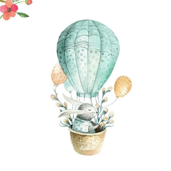 

wall stickers 1pc cartoon in air balloon design sticker creative self-adhesive decal background decoration for kids ro