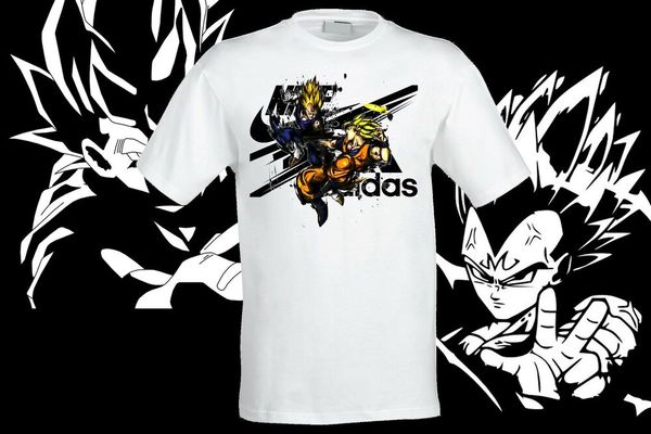 

womens t-shirt vegeta vs sangoku, White;black