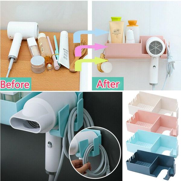 

bathroom storage & organization multi-functional hair dryer holder shelf makeup organizer racks