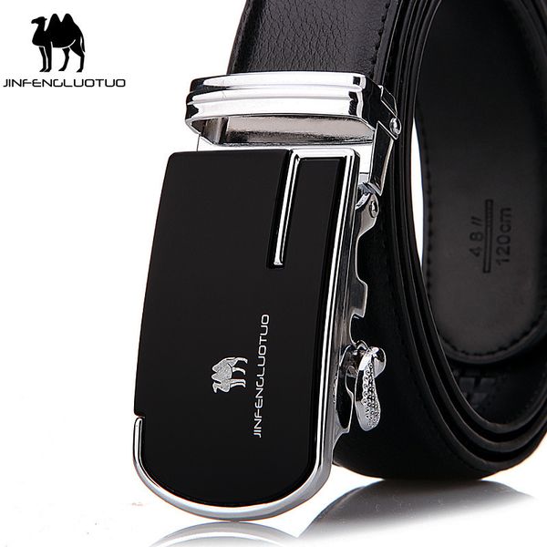 

golden camel business versatile automatic buckle pants belt men's leather, Black;brown