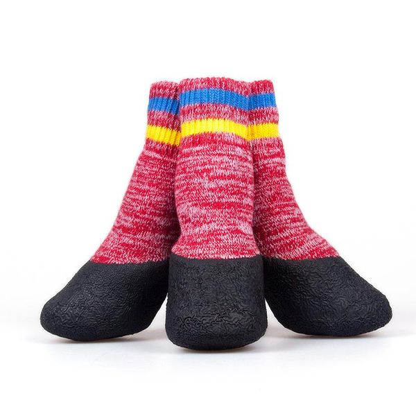 

dog apparel antislip warm socks cartoon protection survival sience for dogs multicolour chaussette chien accessories yy50gw