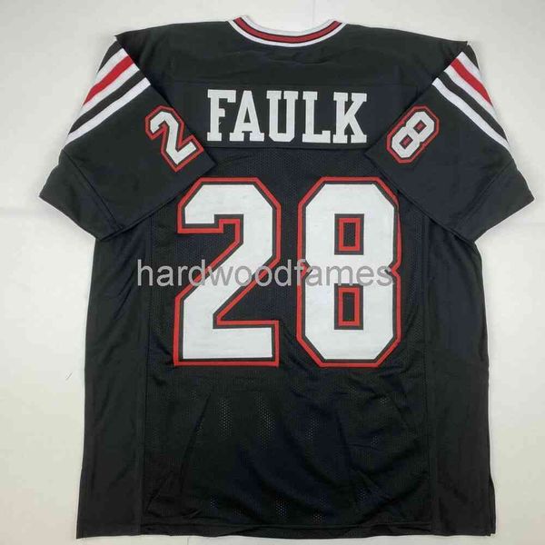 CUSTOM MARSHALL FAULK San Diego State College genähtes Fußballtrikot. Fügen Sie eine beliebige Namensnummer hinzu