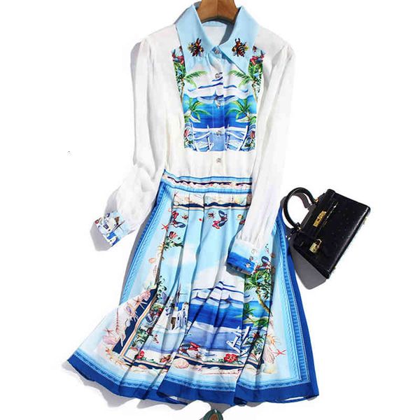 

dress europe women's fashions spring beads printed shirt neck clothes holiday party dressed, Black;gray