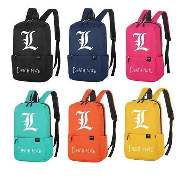 

backpack death note print fashion canvas school student small bag for boy girl