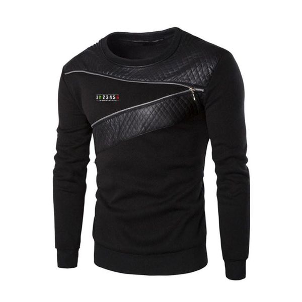 

men's hoodies & sweatshirts 1n23456 1 n 2 3 4 5 6 motorcycle motorbike 2021 comfortable round neck patchwork fashion wild leisure hip-h, Black
