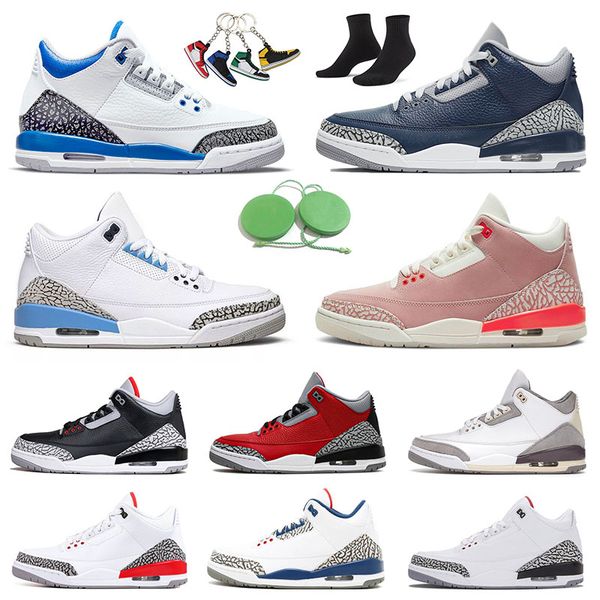 

trainer 3 3s basketball shoes mens sports sneakers georgetown unc rust pink a ma maniÃ©re knicks rivals ture blue varsity royal white cement