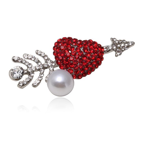 

factory wholesale fashion cupid's arrow wear love full diamond alloy brooch men's and women's christmas