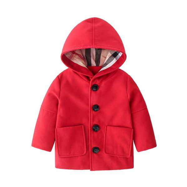 

jackets solid color jacket children outerwear cute worsted coats, Blue;gray