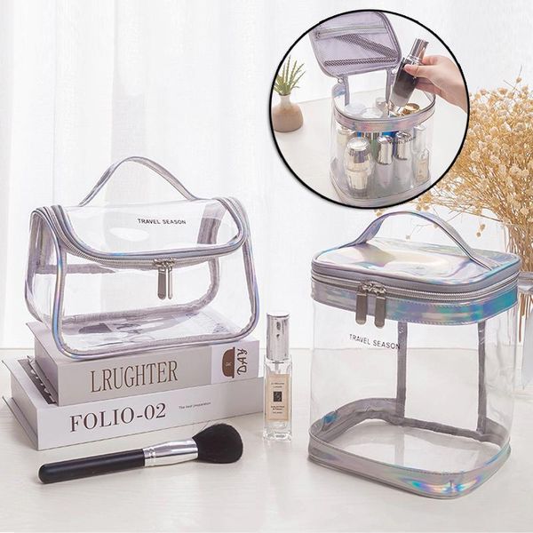 

storage boxes & bins travel transparent cosmetic bag women zipper clear makeup bags beauty case make up organizer bath toiletry fp8