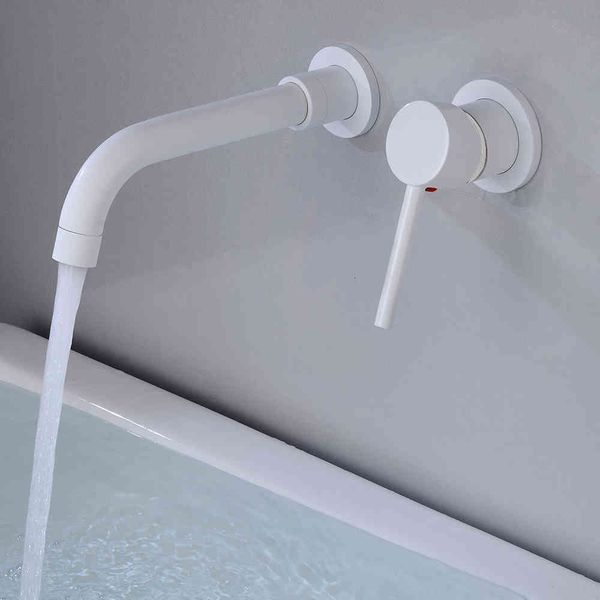 

bathroom sink faucets modern wall-mount mixer tap faucet swivel wall spout single handle bath with lever cover plinth k5gm