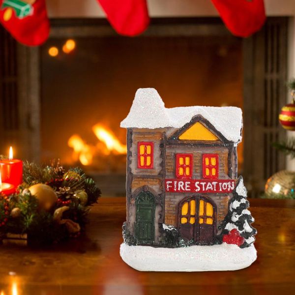 

christmas decorations 2# resin small house micro landscape ornaments gifts adornos de navidad natal