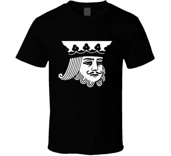 

king of the deck poker cards gambling games t shirt, White;black