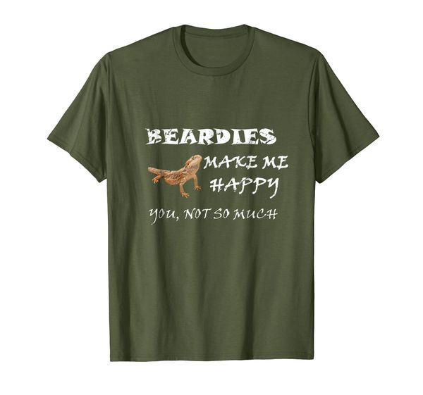 

beardies make me happy you not so much bearded dragon shirt, White;black