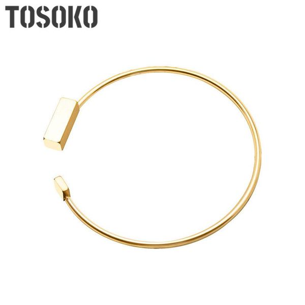 

link, chain stainless steel jewelry drawing geometric square rectangular block bracelet women's fashion oopening bsz044(2), Black