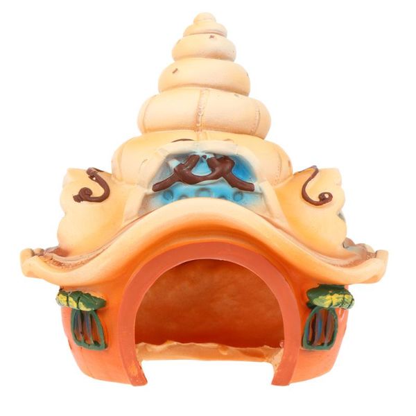 

aquariums resin underwater craft adorable seashell shape house fish tank ornament
