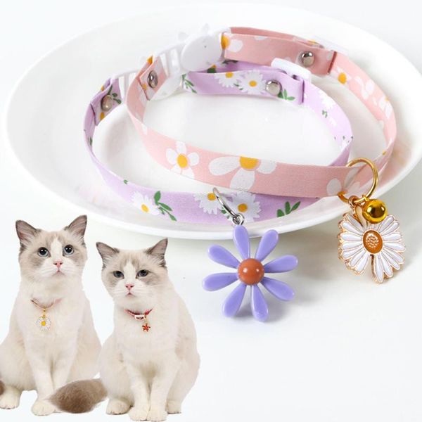 

small daisy adjustable pet collar cat dog insect repellent necklace products j7a7482 collars & leads
