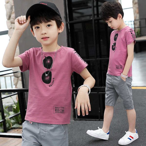 Teen Jungen Kleidung Sets Sommer Jungen Kleidung Casual Outfit Kinder Trainingsanzug Für Jungen Sport Anzug Kinder Kleidung 6 8 9 10 12 jahr X0802