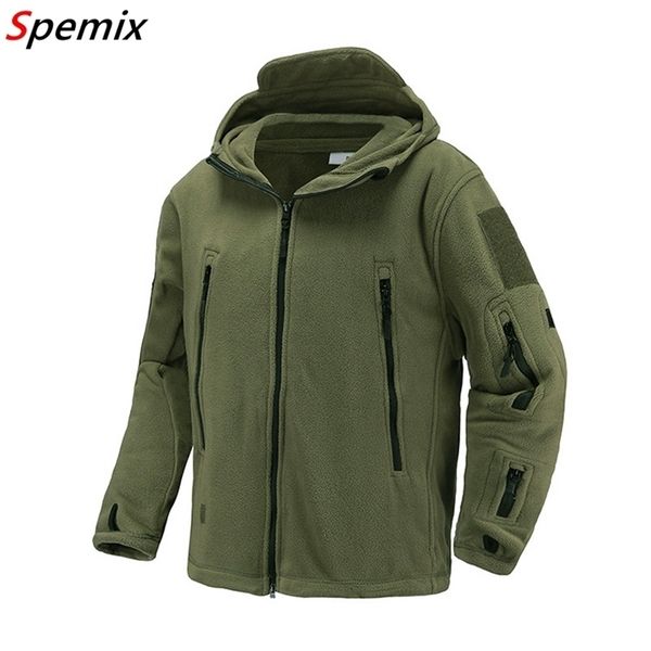 

us uk military fleece tactical jacket men thermal warm hooded coat outdoors pro softshell hike outerwear army jackets 211126, Black;brown