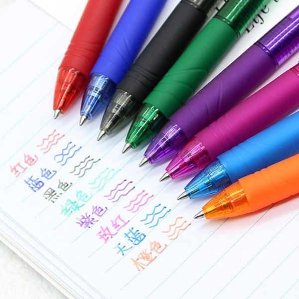 

gel pens 1pc 0.7mm erasable pen retractable press ink blue black green color refill student school stationery suppplies
