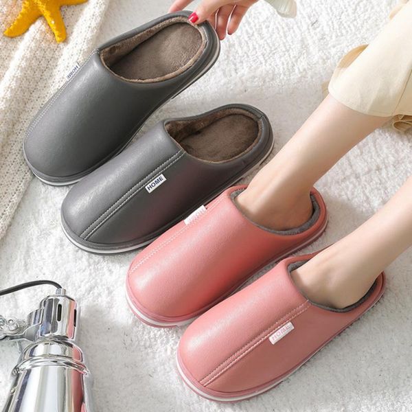 

slippers female flipflop platform shoes woman 2021 for home male couple simple fur wood floor fall and winter slip resistance, Black
