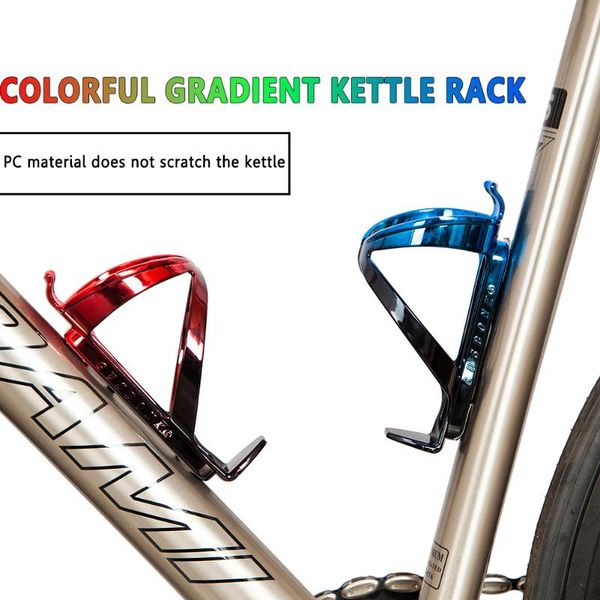 

water bottles & cages bicycle bottle cage pc plastic gradient dazzling road drink holder cycling rack