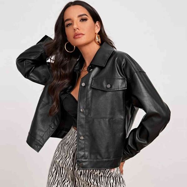 

leather jacket high fashion men belt autumn coat lapel thin motorcycle, Black