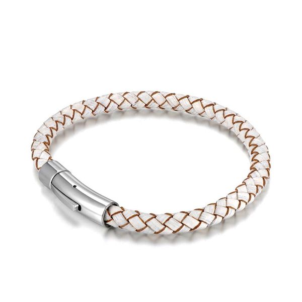 

tennis jeemango vintage stainless steel feather wrap bracelet for man gift leather bracelets bangles handmade jewelry wrbr011, Golden;silver