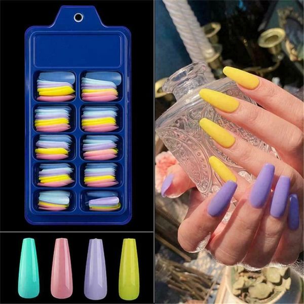 

false nails 100pcs uv gel acrylic coffin fake full cover manicure nail tips, Red;gold