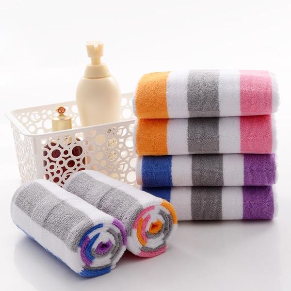 

towel 2 pieces jacquard cotton striped terry wholesale